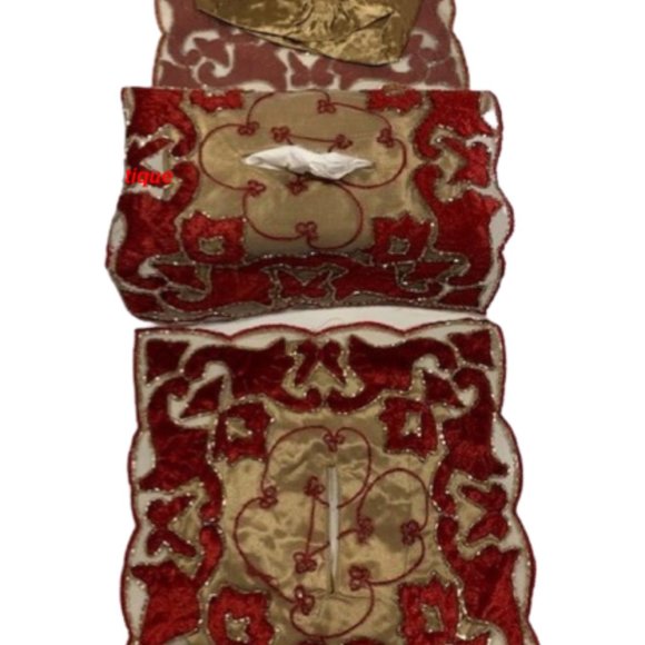 Embroidered Decorative Tissue Box Cover - Picture 2 of 5